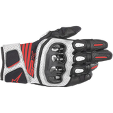 ALPINESTARS SPX AC V2 Gloves - Black/White/Fluo Red - Small 3567319-1231-S
